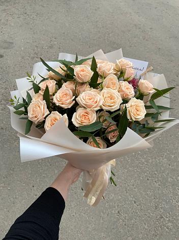 Букет Кремовые розы Латте в Талице